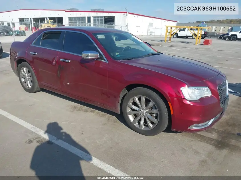 CHRYSLER 300C 2016, VIN 2C3CCAKG6GH100652