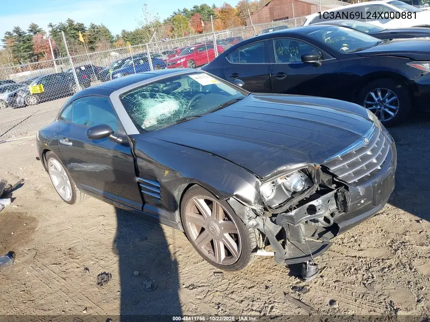 CHRYSLER CROSSFIRE 2004, VIN 1C3AN69L24X000881