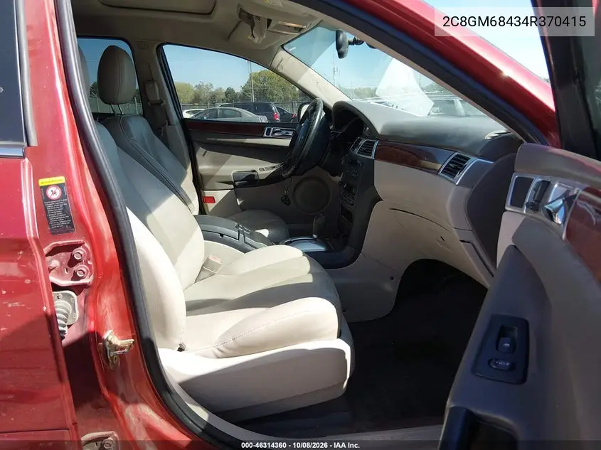2004 CHRYSLER PACIFICA VIN 2C8GM68434R370415 — фото 5