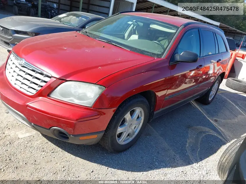 2005 CHRYSLER PACIFICA VIN 2C4GF48425R475478 — фото 2