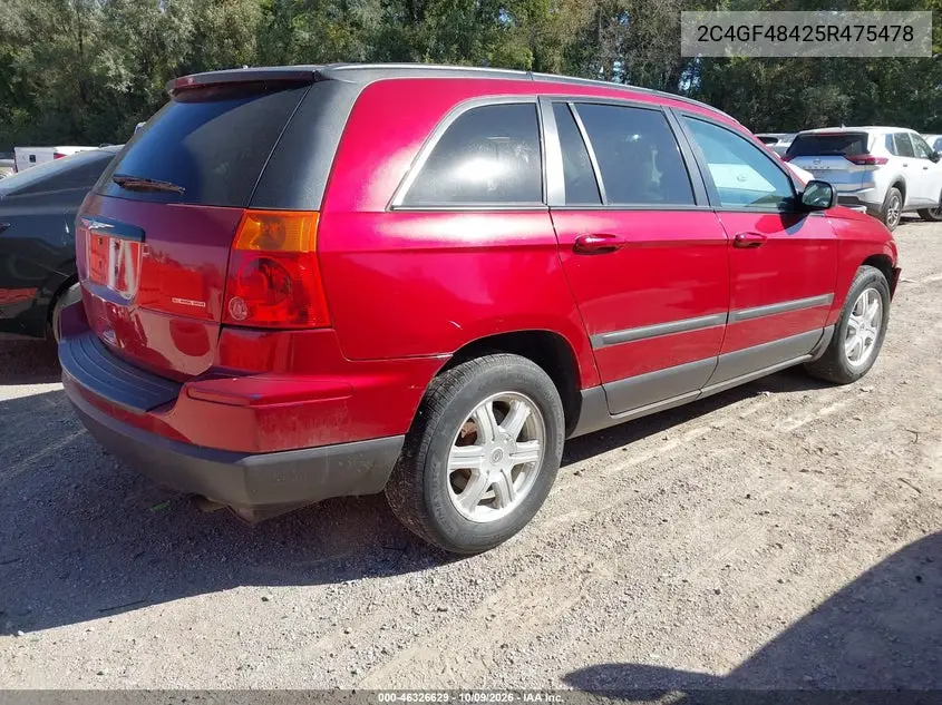 2005 CHRYSLER PACIFICA VIN 2C4GF48425R475478 — фото 4