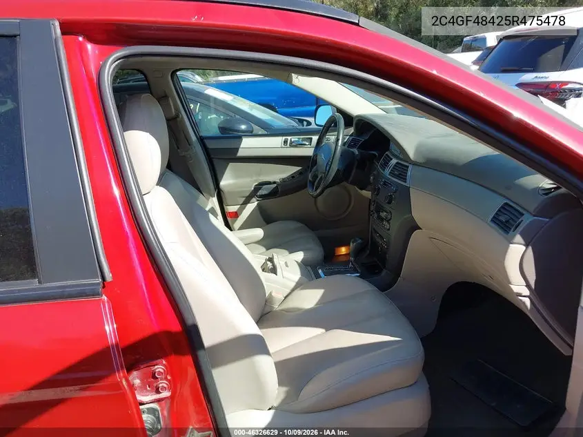 2005 CHRYSLER PACIFICA VIN 2C4GF48425R475478 — фото 5