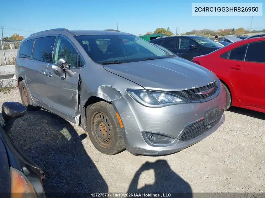 CHRYSLER PACIFICA 2017, VIN 2C4RC1GG3HR826950