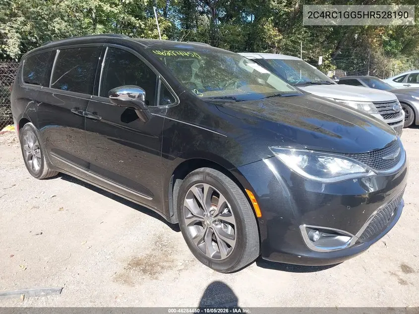 CHRYSLER PACIFICA 2017, VIN 2C4RC1GG5HR528190