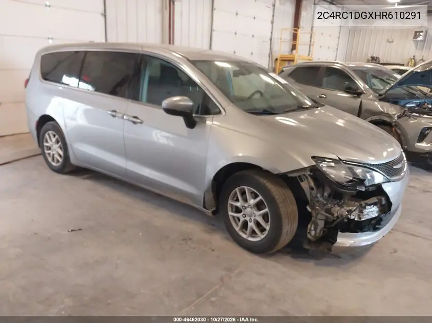 CHRYSLER PACIFICA 2017, VIN 2C4RC1DGXHR610291