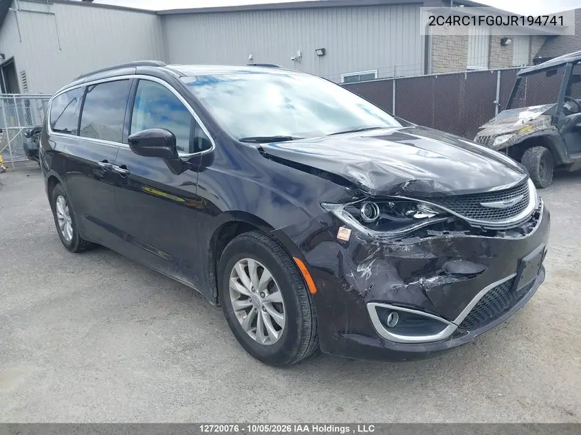 CHRYSLER PACIFICA 2018, VIN 2C4RC1FG0JR194741