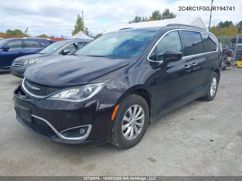 2018 CHRYSLER PACIFICA VIN 2C4RC1FG0JR194741 — фото 2