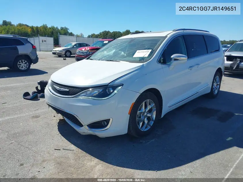 2018 CHRYSLER PACIFICA VIN 2C4RC1GG7JR149651 — фото 2