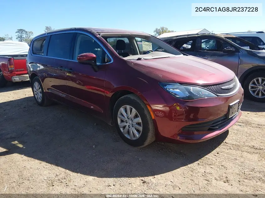 CHRYSLER PACIFICA 2018, VIN 2C4RC1AG8JR237228
