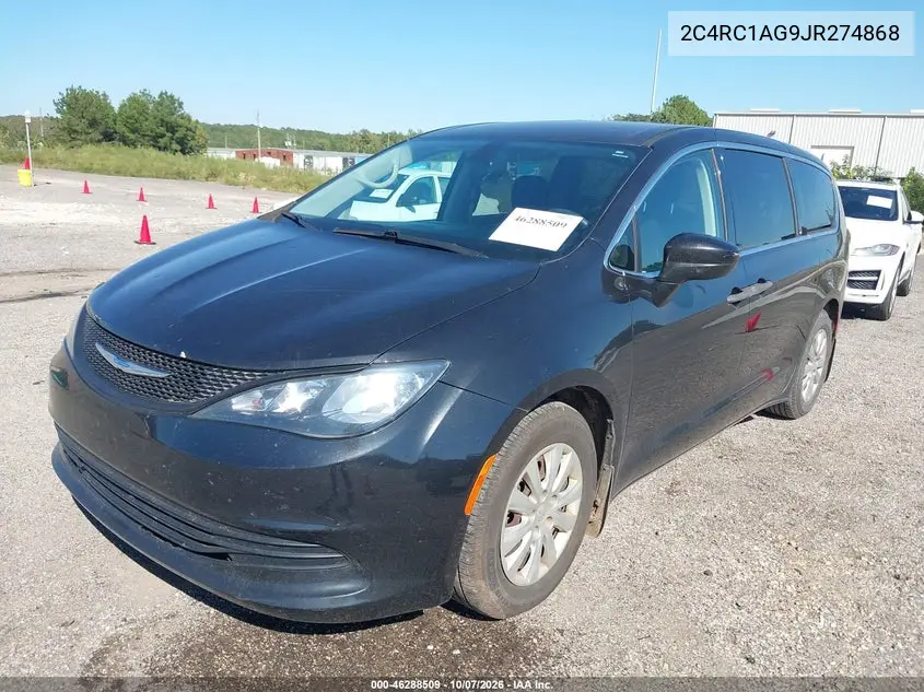 2018 CHRYSLER PACIFICA VIN 2C4RC1AG9JR274868 — фото 2