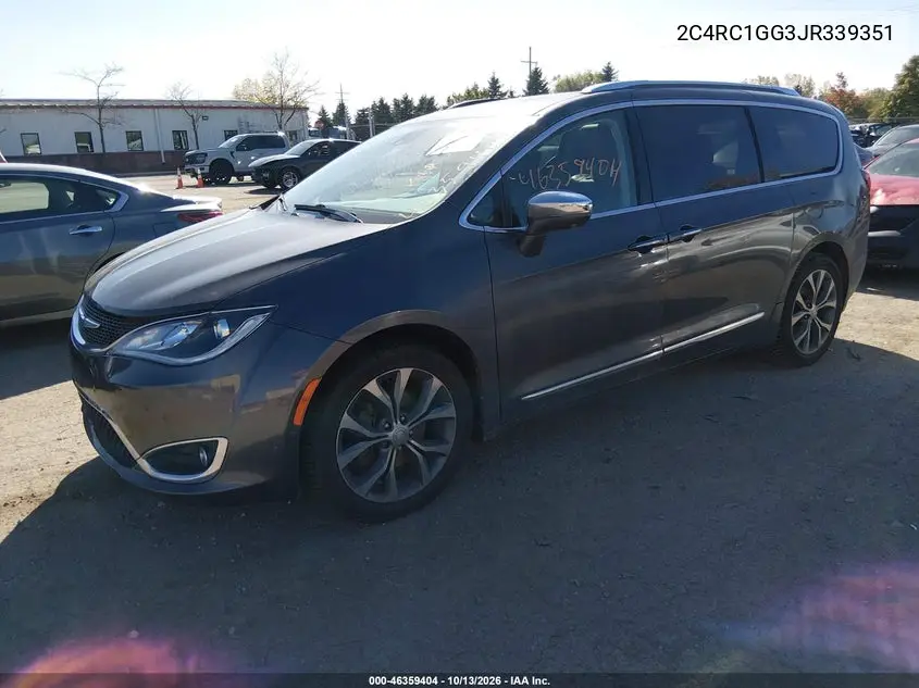 2018 CHRYSLER PACIFICA VIN 2C4RC1GG3JR339351 — фото 2