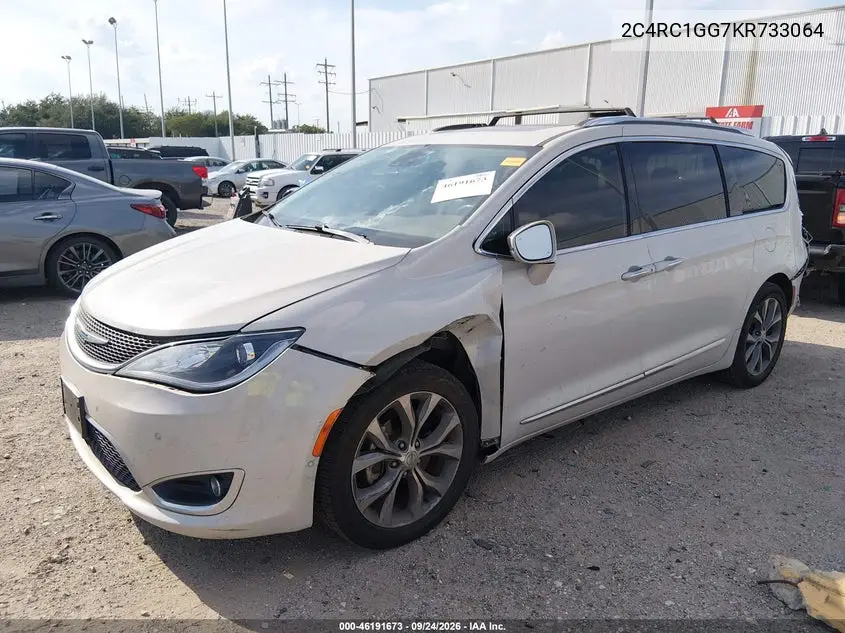 2019 CHRYSLER PACIFICA VIN 2C4RC1GG7KR733064 — фото 2