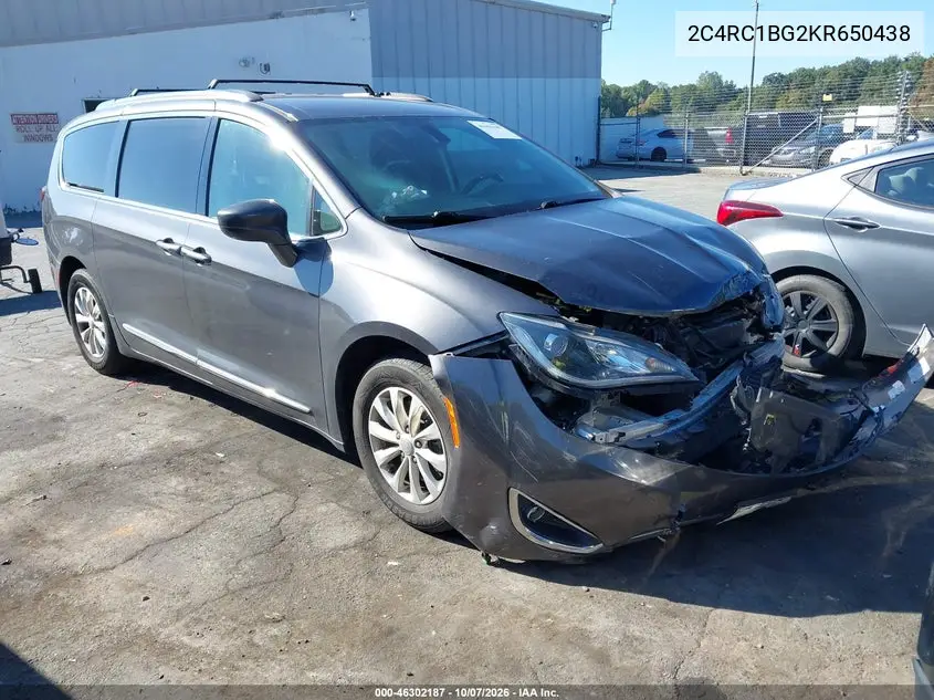CHRYSLER PACIFICA 2019, VIN 2C4RC1BG2KR650438