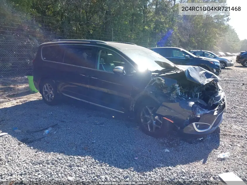 CHRYSLER PACIFICA 2019, VIN 2C4RC1GG4KR721468