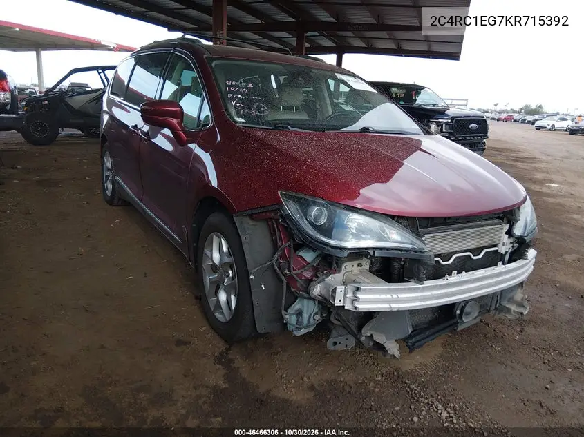 CHRYSLER PACIFICA 2019, VIN 2C4RC1EG7KR715392