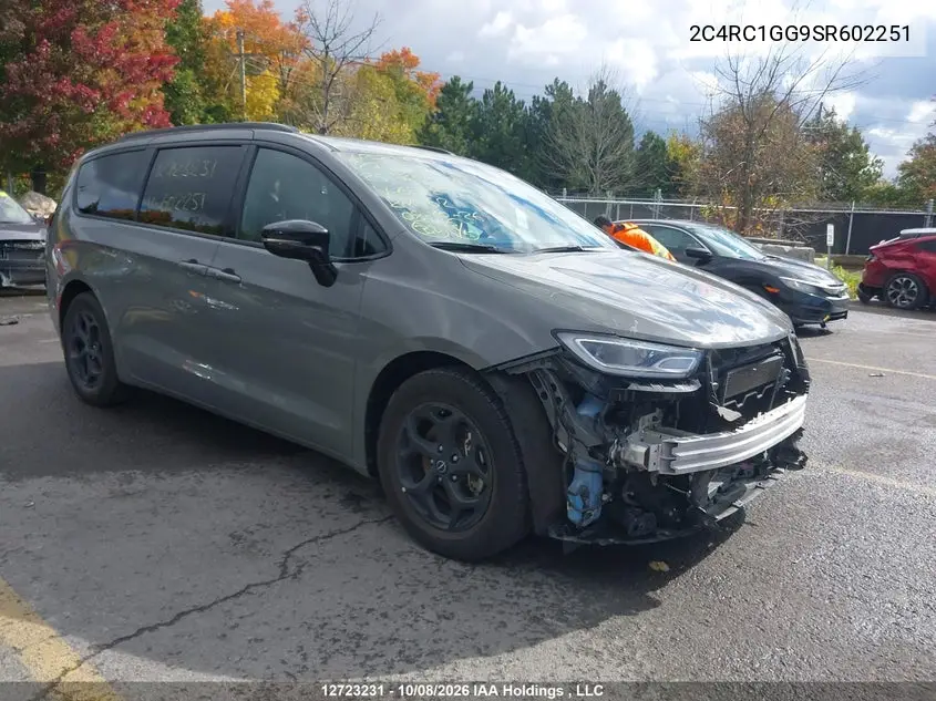 CHRYSLER PACIFICA 2025, VIN 2C4RC1GG9SR602251