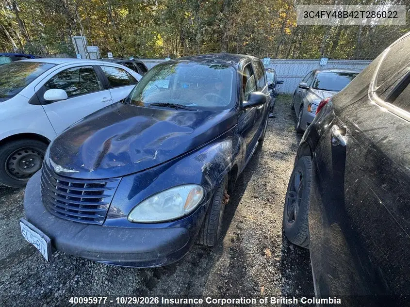 CHRYSLER PT CRUISER 2002, VIN 3C4FY48B42T286022