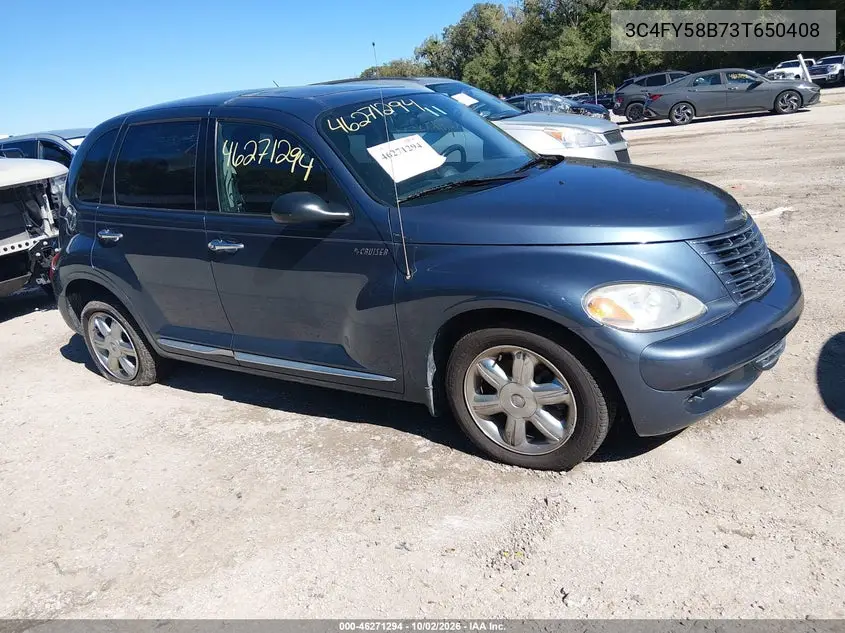 CHRYSLER PT CRUISER 2003, VIN 3C4FY58B73T650408