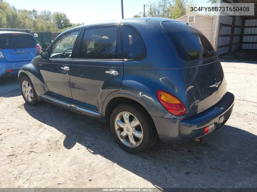 2003 CHRYSLER PT CRUISER VIN 3C4FY58B73T650408 — фото 3