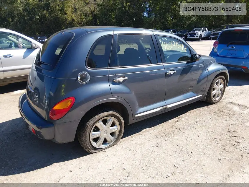2003 CHRYSLER PT CRUISER VIN 3C4FY58B73T650408 — фото 4