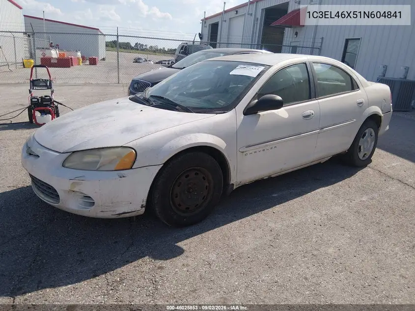 2001 CHRYSLER SEBRING VIN 1C3EL46X51N604841 — фото 2