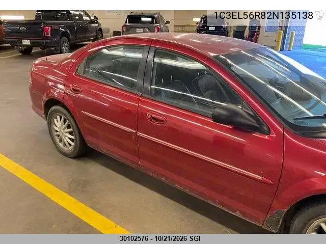 CHRYSLER SEBRING 2002, VIN 1C3EL56R82N135138