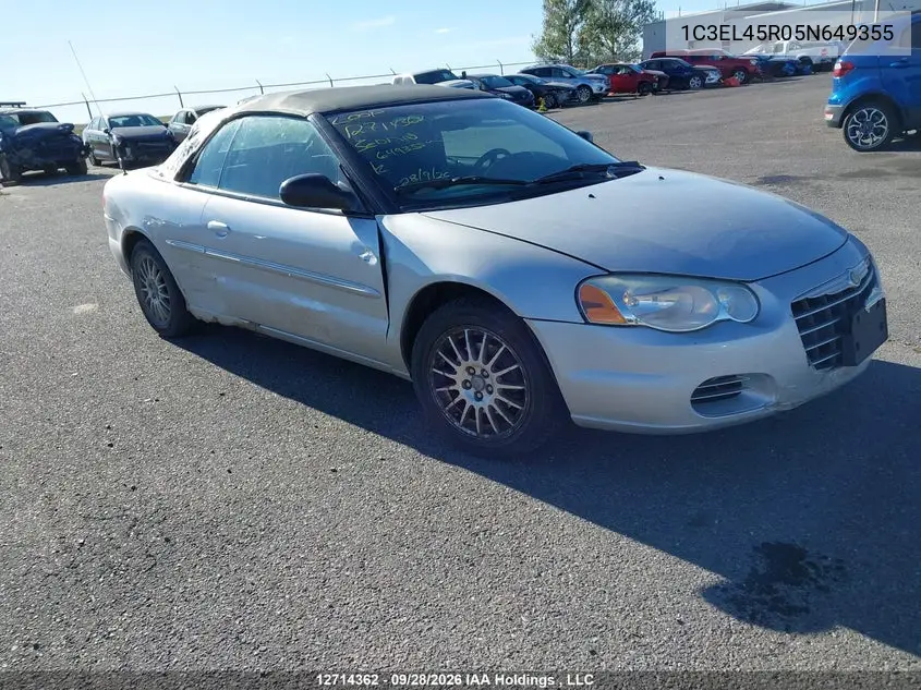 CHRYSLER SEBRING 2005, VIN 1C3EL45R05N649355