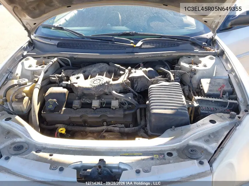 2005 CHRYSLER SEBRING VIN 1C3EL45R05N649355 — фото 10