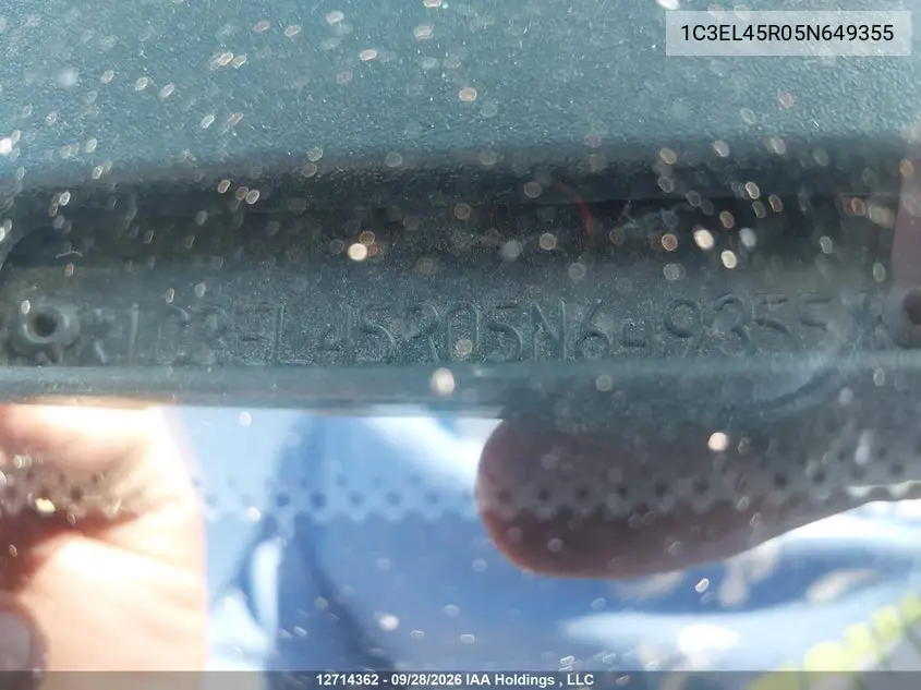 2005 CHRYSLER SEBRING VIN 1C3EL45R05N649355 — фото 18