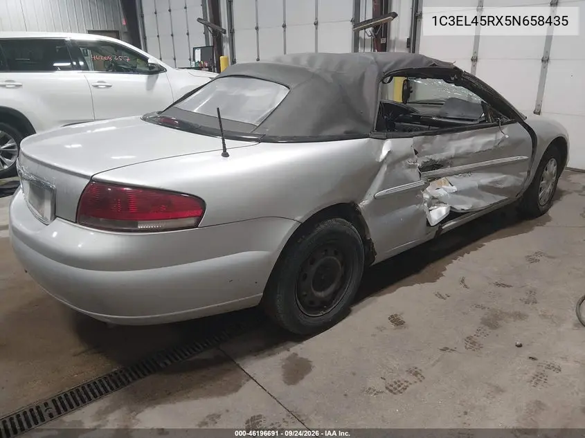 2005 CHRYSLER SEBRING VIN 1C3EL45RX5N658435 — фото 4
