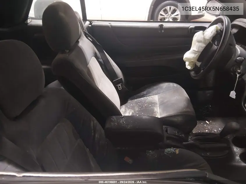 2005 CHRYSLER SEBRING VIN 1C3EL45RX5N658435 — фото 5