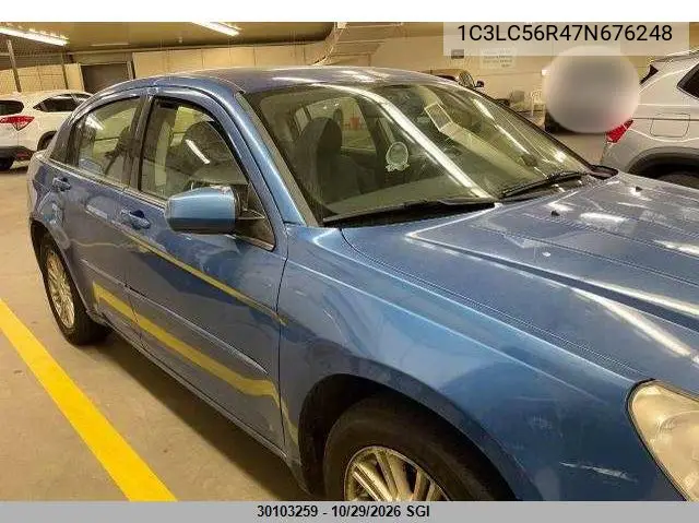 CHRYSLER SEBRING 2007, VIN 1C3LC56R47N676248