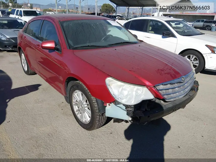 CHRYSLER SEBRING 2007, VIN 1C3LC56K37N566603