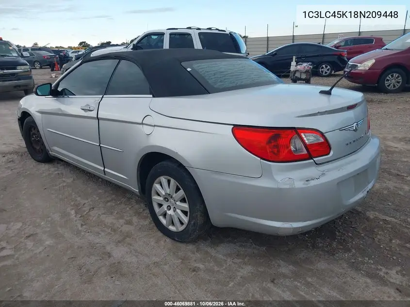 2008 CHRYSLER SEBRING VIN 1C3LC45K18N209448 — фото 3