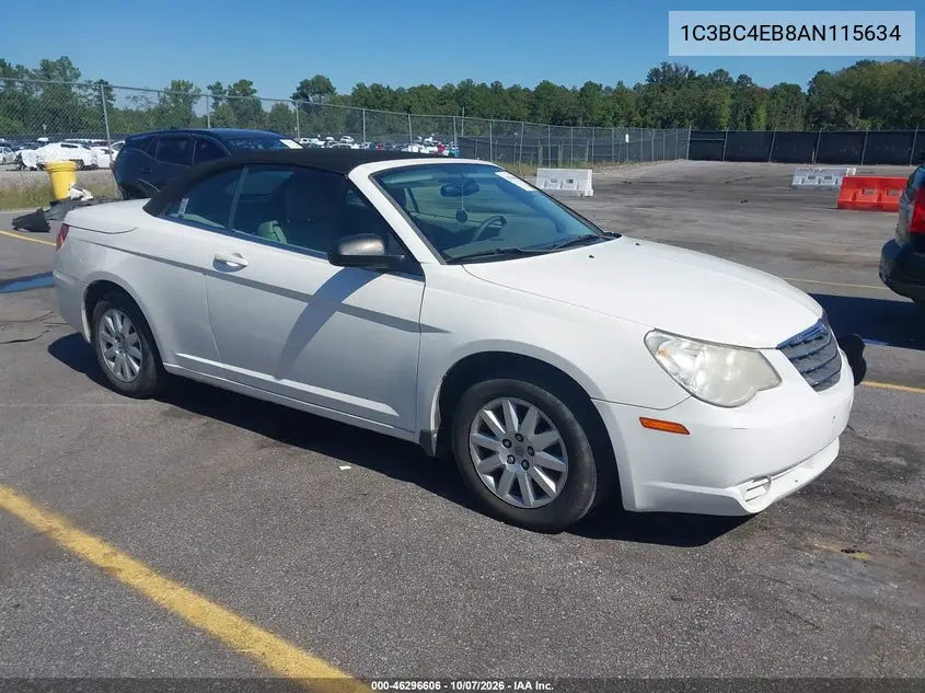 CHRYSLER SEBRING 2010, VIN 1C3BC4EB8AN115634