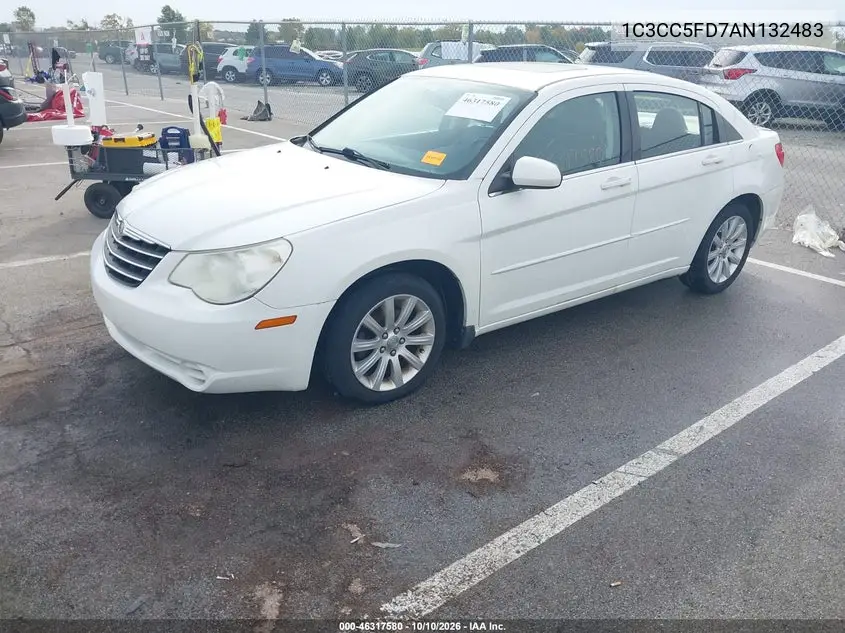 2010 CHRYSLER SEBRING VIN 1C3CC5FD7AN132483 — фото 2