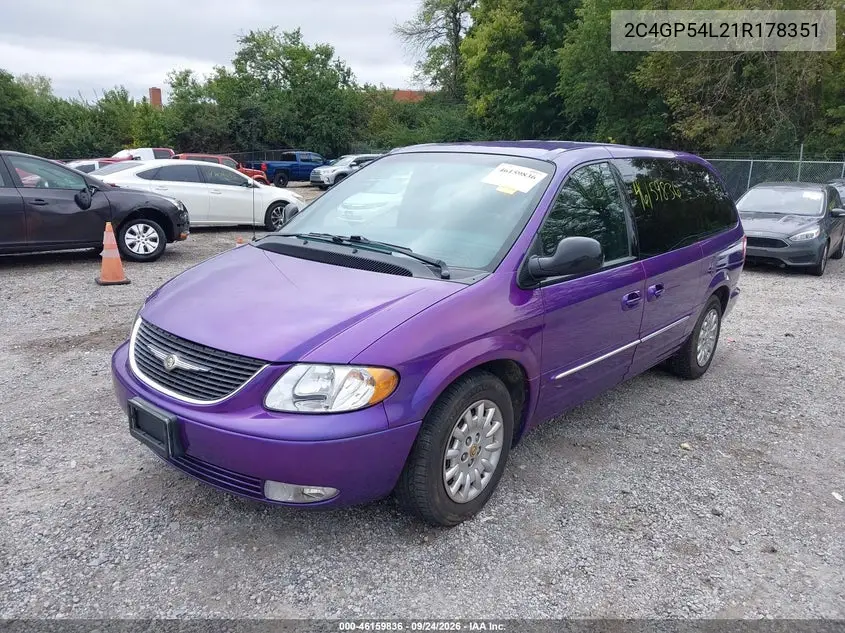 2001 CHRYSLER TOWN & COUNTRY VIN 2C4GP54L21R178351 — фото 2