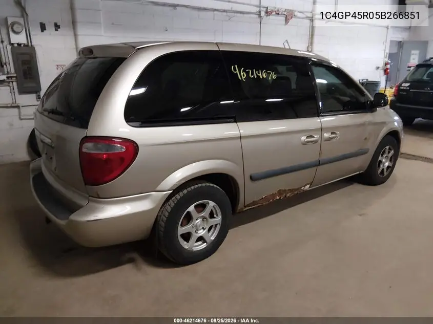 2005 CHRYSLER TOWN & COUNTRY VIN 1C4GP45R05B266851 — фото 4