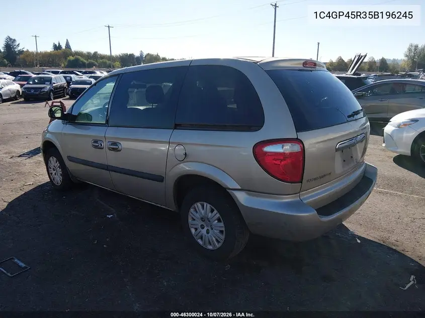 2005 CHRYSLER TOWN & COUNTRY VIN 1C4GP45R35B196245 — фото 3