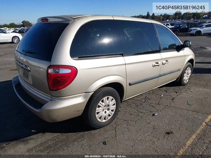 2005 CHRYSLER TOWN & COUNTRY VIN 1C4GP45R35B196245 — фото 4