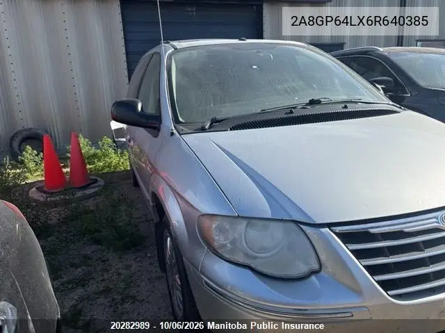 CHRYSLER TOWN & COUNTRY 2006, VIN 2A8GP64LX6R640385