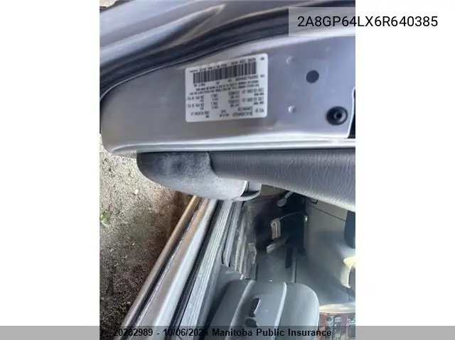 2006 CHRYSLER TOWN & COUNTRY VIN 2A8GP64LX6R640385 — фото 9