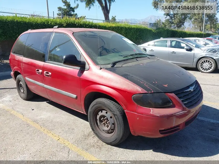 CHRYSLER TOWN & COUNTRY 2006, VIN 1A4GP45R46B538555