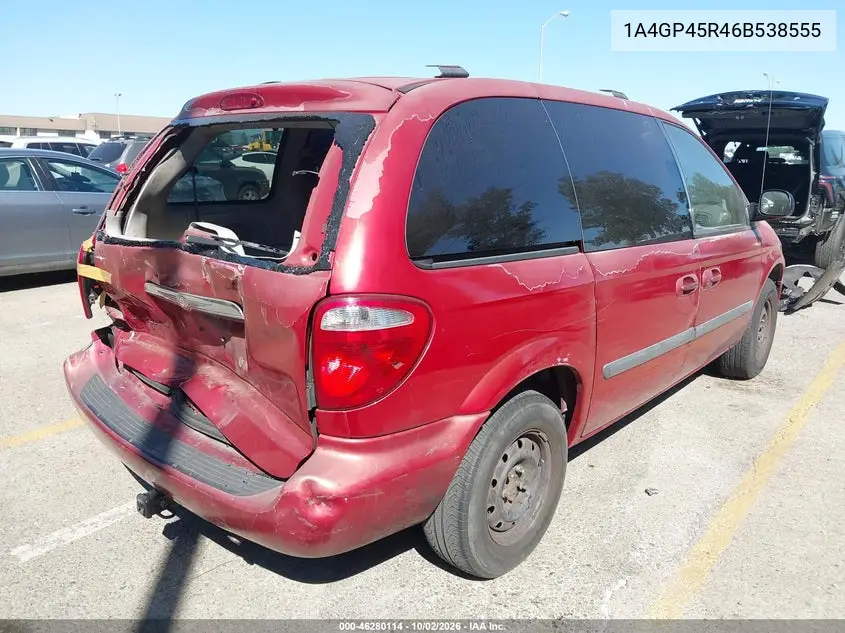 2006 CHRYSLER TOWN & COUNTRY VIN 1A4GP45R46B538555 — фото 4