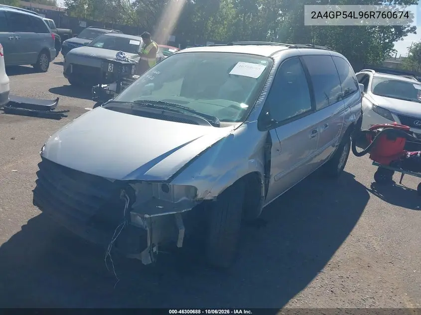2006 CHRYSLER TOWN & COUNTRY VIN 2A4GP54L96R760674 — фото 2
