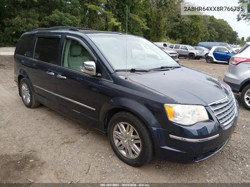 CHRYSLER TOWN & COUNTRY 2008, VIN 2A8HR64XX8R766735
