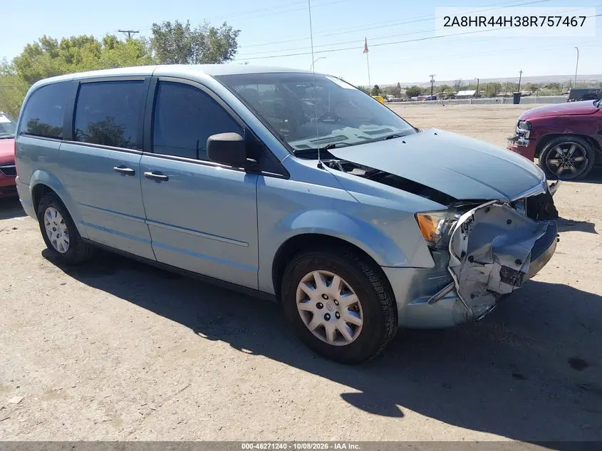CHRYSLER TOWN & COUNTRY 2008, VIN 2A8HR44H38R757467