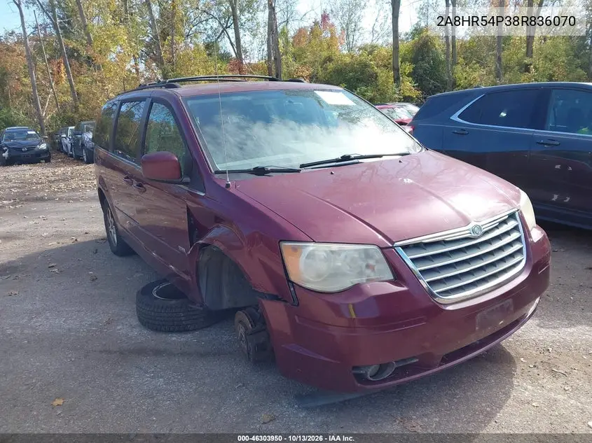 CHRYSLER TOWN & COUNTRY 2008, VIN 2A8HR54P38R836070
