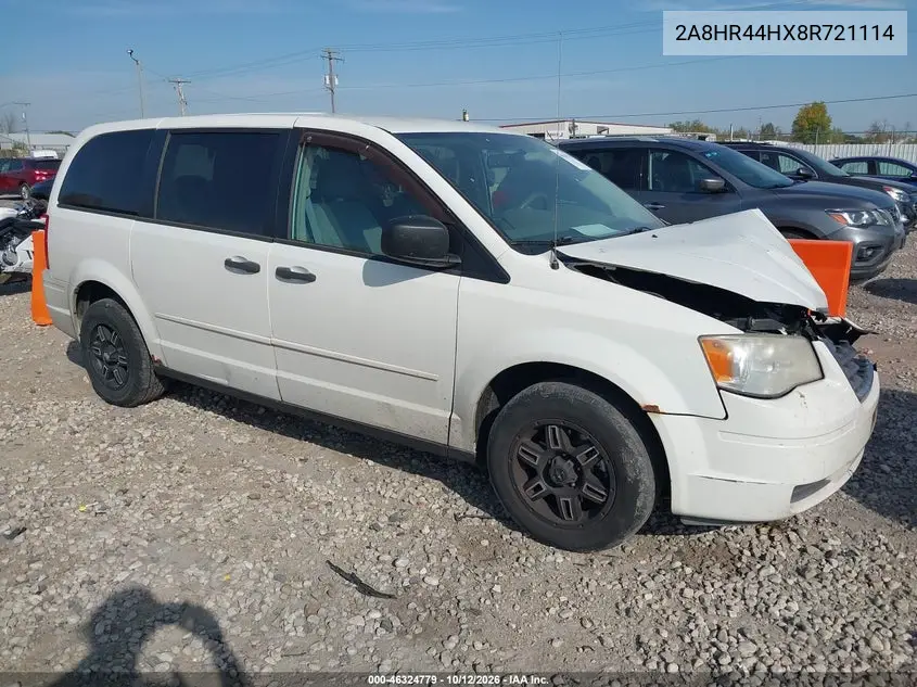 CHRYSLER TOWN & COUNTRY 2008, VIN 2A8HR44HX8R721114