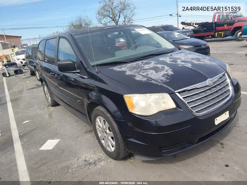 CHRYSLER TOWN & COUNTRY 2010, VIN 2A4RR4DE5AR151539